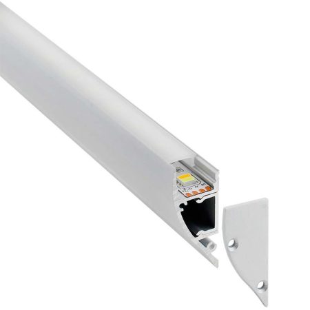 KIT - Perfil aluminio WALL UP para tiras LED, 2 metros