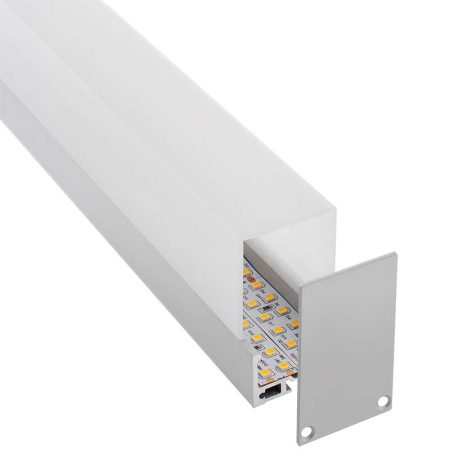 KIT - Perfil aluminio MASAT para tiras LED, 1 metro