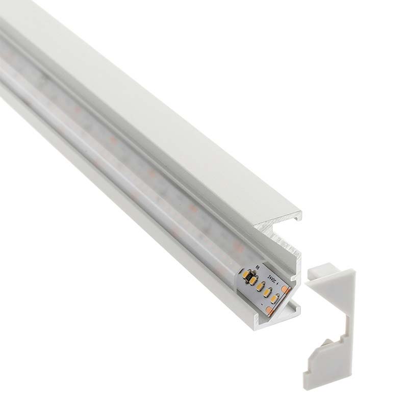 Kit Perfil aluminio WARE para tiras LED, 2 metros