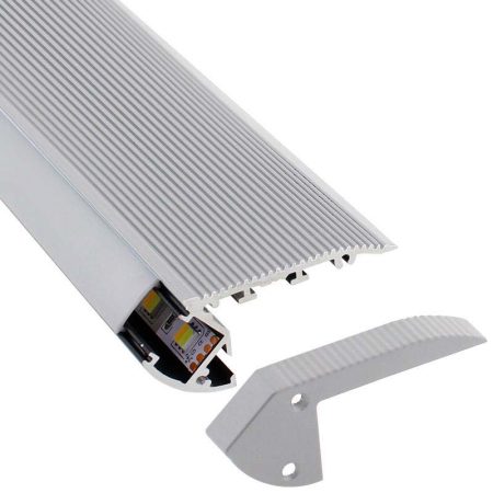 KIT - Perfil aluminio silver CINEMA para tiras LED, 2 metros