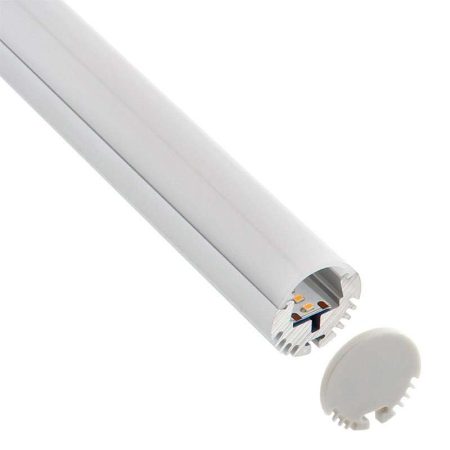 KIT - Perfil aluminio KROB-S para tiras LED, 2 metros