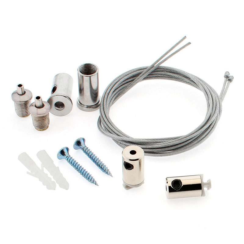 Kit para Colgar Perfiles, 2 cables de suspensión KROB 1m