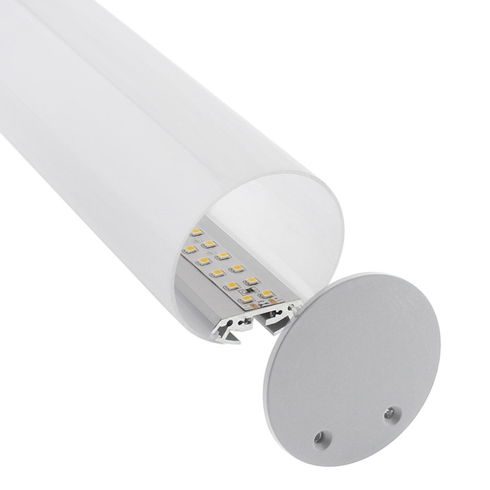 KIT - Perfil aluminio BAROUND_S para tiras LED, 2 metros