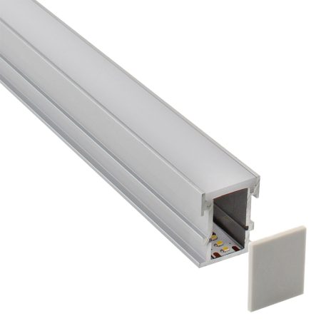 KIT - Perfil aluminio FOOT STEP para tiras LED, 2 metros