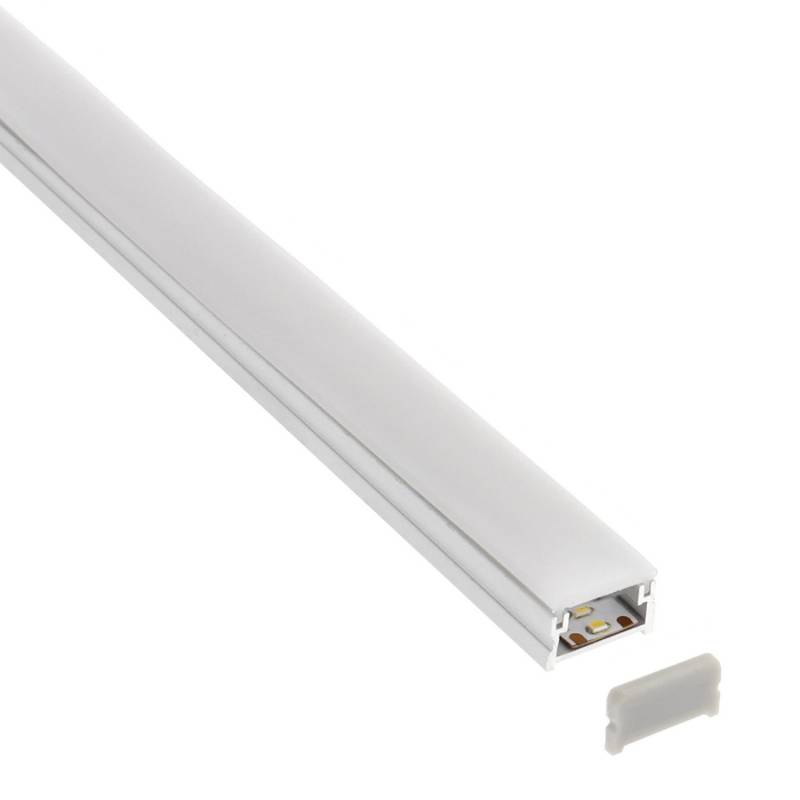 KIT - Perfil aluminio OSY-m para tiras LED, 2 metros