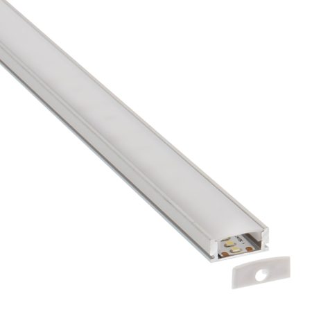 KIT - Perfil aluminio LOX para tiras LED, 1 metro