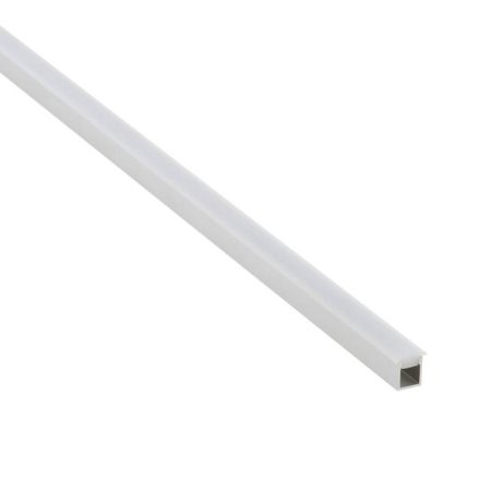 KIT - Perfil RETO con cubierta de silicona para tiras LED, 1 metro, silver