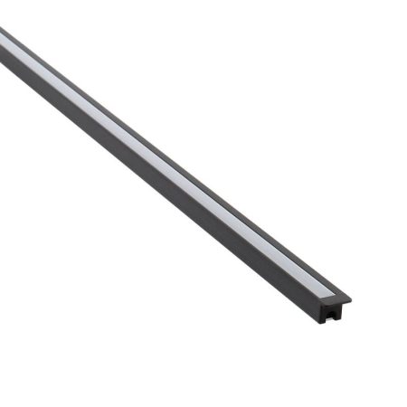 KIT - Perfil XIZOR con cubierta de silicona para tiras LED, 2 metros, negro
