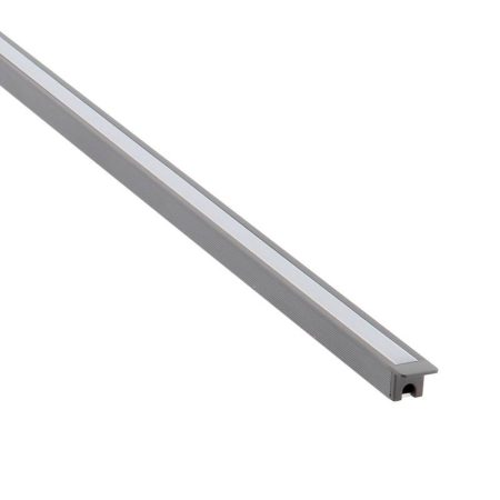 KIT - Perfil KYLO con cubierta de silicona para tiras LED, 2 metros, gris