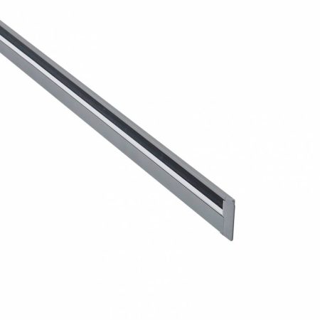 KIT - Perfil LOBOT con cubierta de silicona para tiras LED, 1 metro, gris