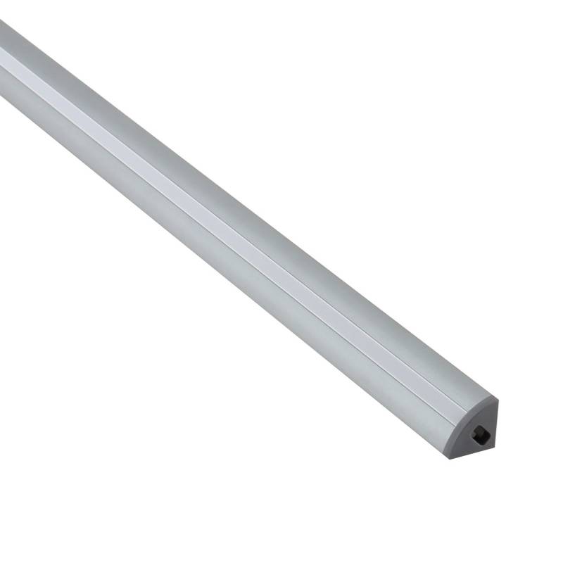 KIT - Perfil TORRA con cubierta de silicona para tiras LED, 2 metros, gris