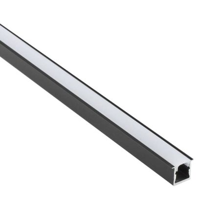 KIT - Perfil aluminio  EKUB 1010 para tiras LED, 1 metro, negro