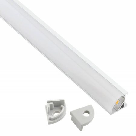 KIT - Perfil aluminio KORK-magnet para tiras LED, 2 metros