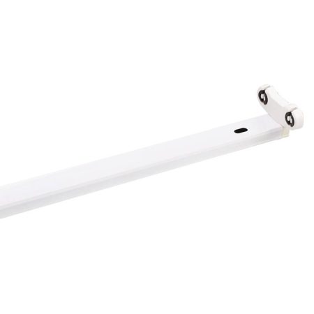 Soporte para 2 Tubos LED T8 de 60 cm. Conexión uno o dos Laterales