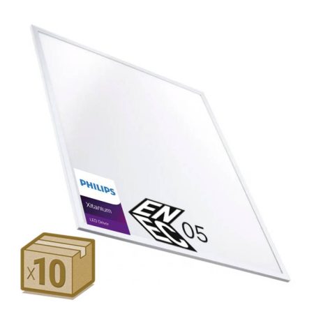 Pack 10 x Paneles LED 42W, 60X60cm, Chip OSRAM + Driver Xitanium, ENEC05, Blanco neutro