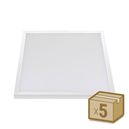 Pack 5 x Paneles Led de superficie 40W, 60x60 cm, chip led Osram, Blanco cálido
