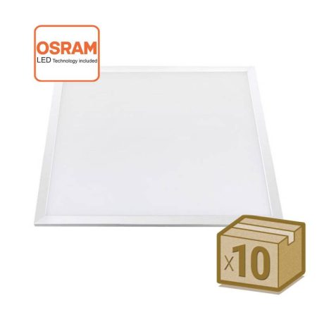 Pack 10 x Panel LED 48W-40W-36W-24W, 60x60cm, chip led Osram, Blanco cálido
