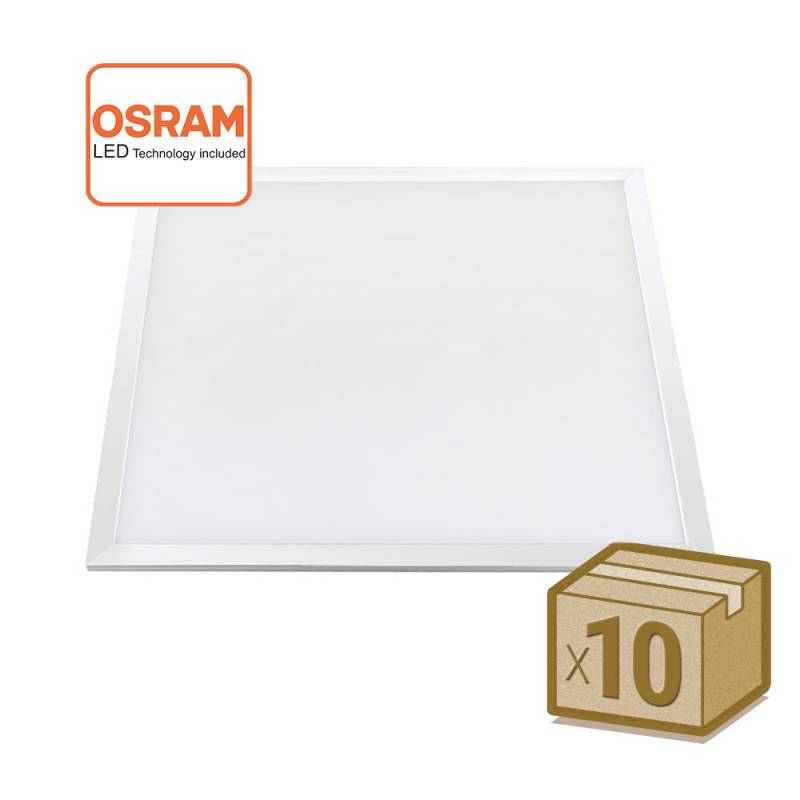 Pack 10 x Panel LED 48W-40W-36W-24W, 60x60cm, chip led Osram, Blanco frío