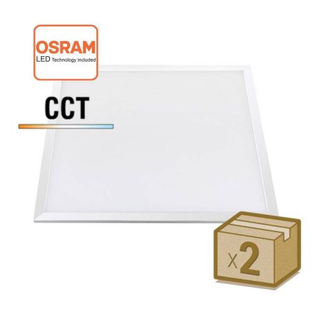 Pack 2 x Panel LED 48W-40W-36W-24W, 60x60cm, 4CCT, chip led Osram, 3000-4000-6000K