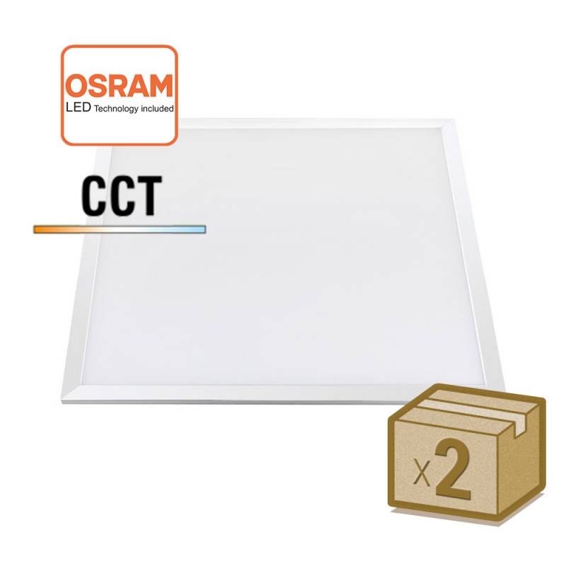 Pack 2 x Panel LED 48W-40W-36W-24W, 60x60cm, 4CCT, chip led Osram, 3000-4000-6000K