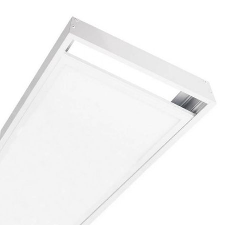 Kit marco Blanco para instalar Panel Led 30x120cm en superficie, Altura 68mm