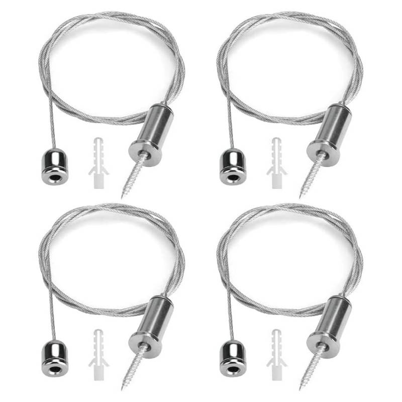 Set de 4 cables de suspensión para instalación de panel led 1m