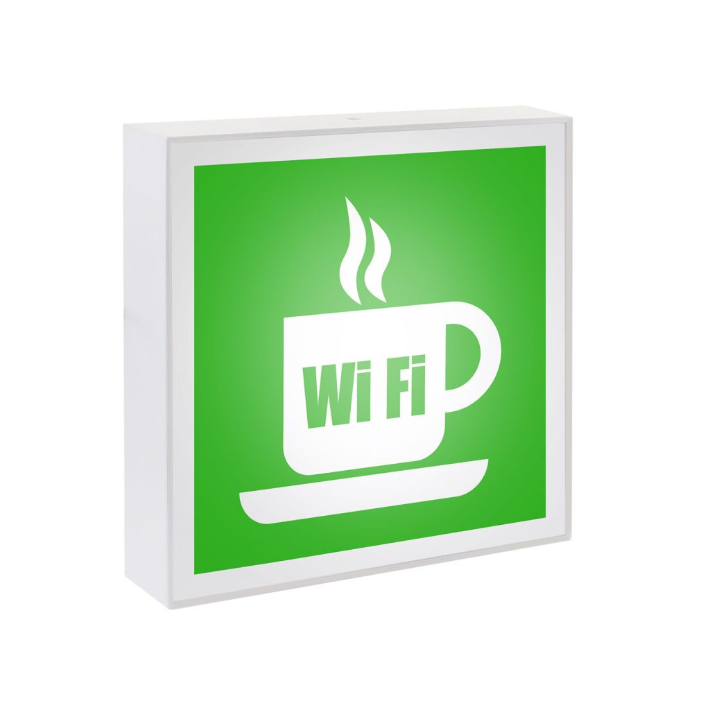 Signaled Cafetería + WiFi, 17x17, Blanco frío