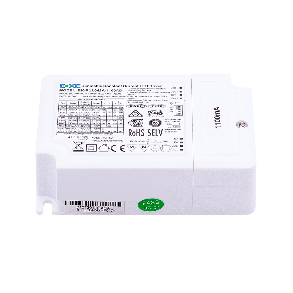 DALI Driver BOKE Ajustable DC3-42V/25-42W/600-1100mA