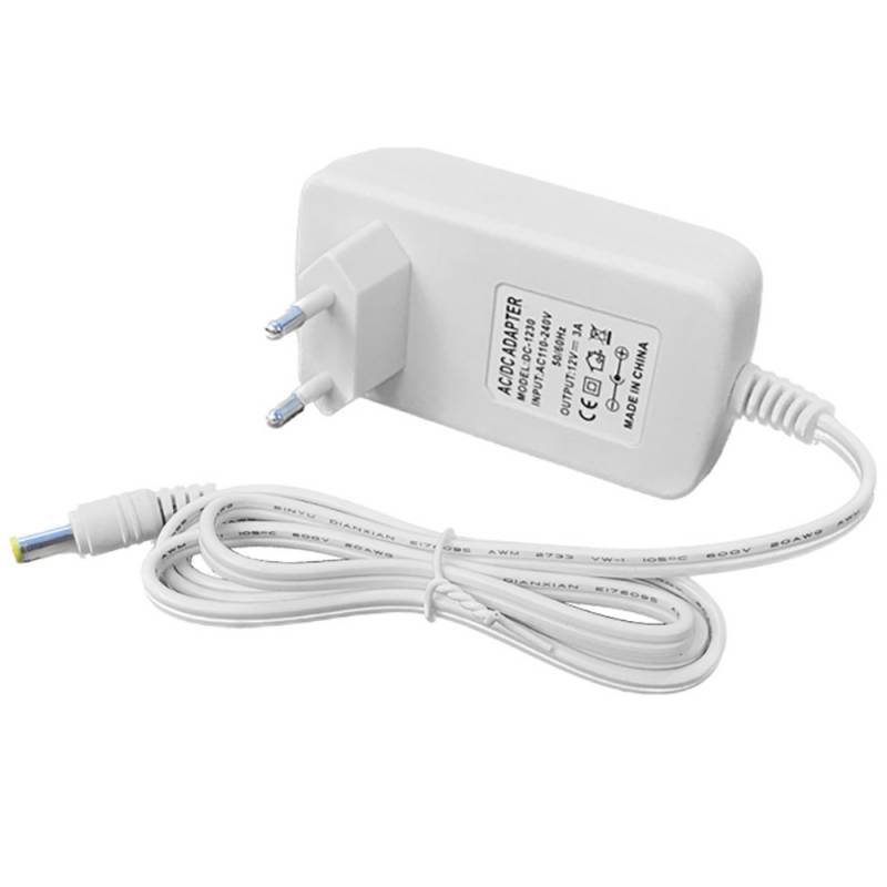 Adaptador de corriente DC12V/36W/3A, blanco