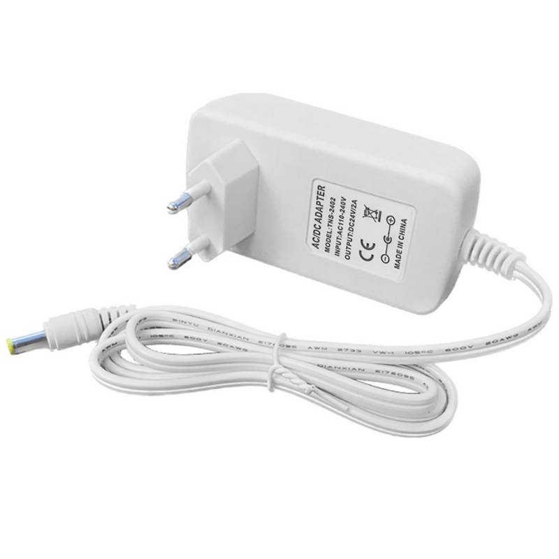 Adaptador de corriente DC24V/48W/2A, blanco