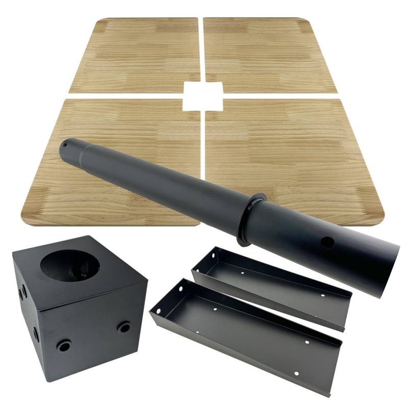 Kit de mesas de madera para poste de farola modular