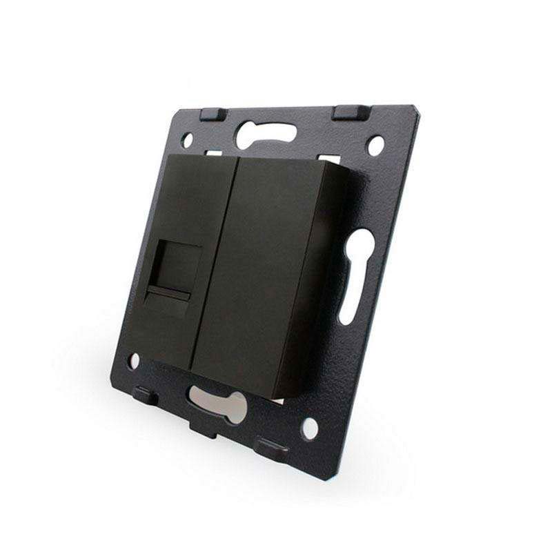 Mecanismo de empotrar Red RJ45, negro LIVOLO