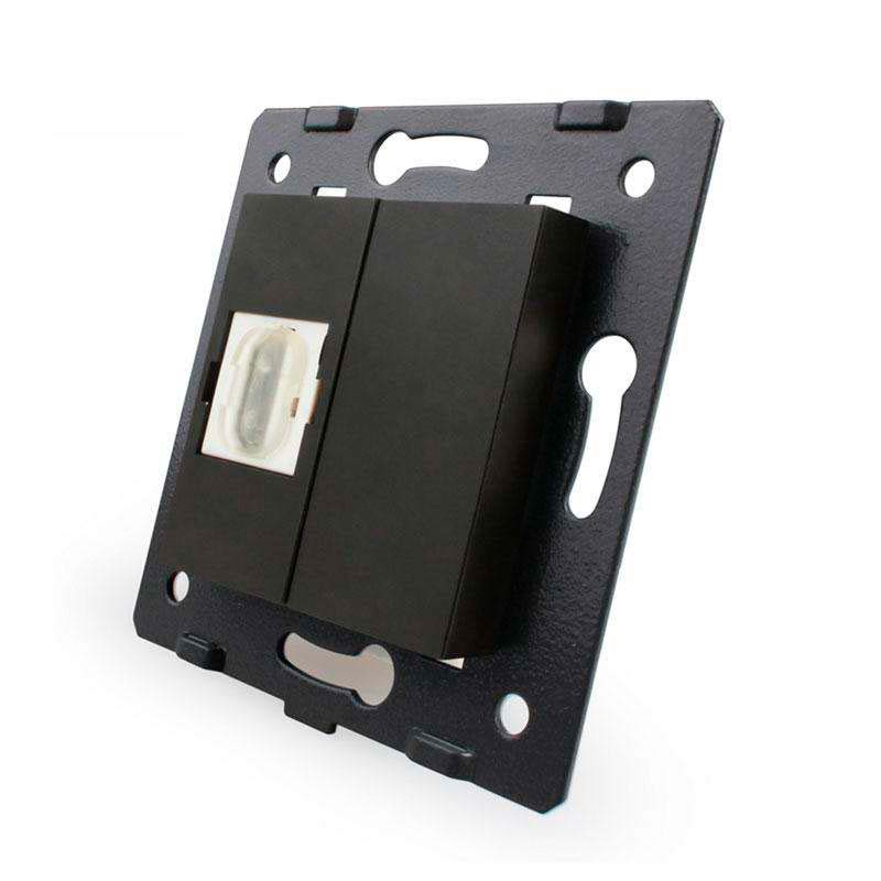 Mecanismo de empotrar HDMI, negro LIVOLO