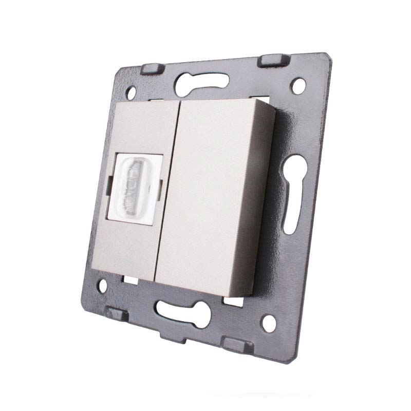 Mecanismo de empotrar HDMI, gris LIVOLO