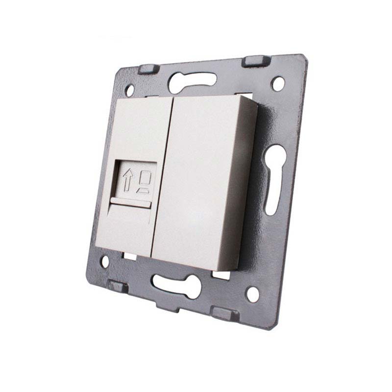 Mecanismo de empotrar enchufe Red RJ45, gris LIVOLO