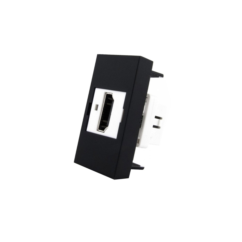 Conector HDMI negro para mecanismo de empotrar LIVOLO