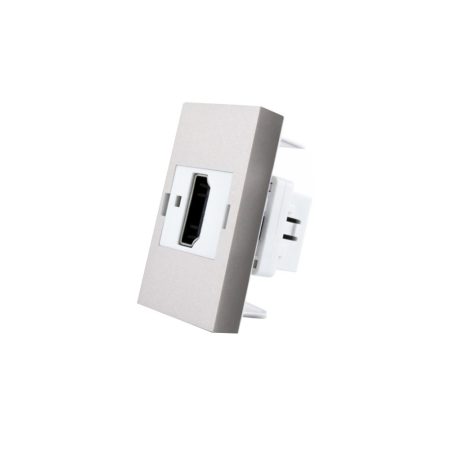 Conector  HDMI gris para mecanismo de empotrar LIVOLO