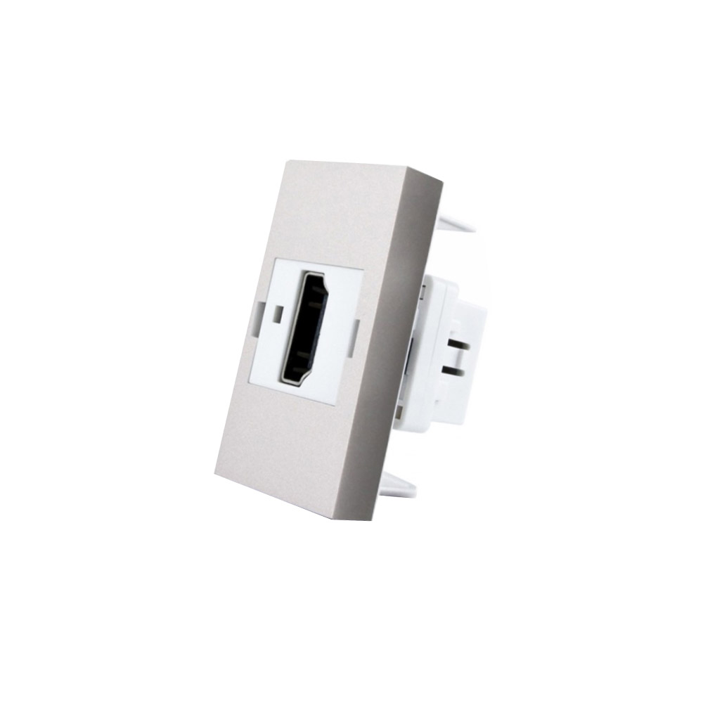 Conector HDMI gris para mecanismo de empotrar LIVOLO