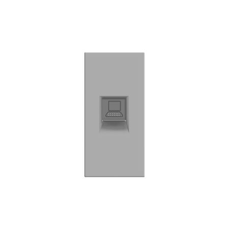 Conector Red RJ45, CAT 6 KOOB, gris
