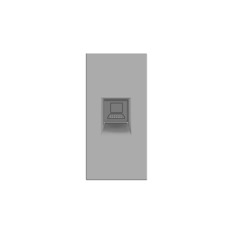 Conector Red RJ45, CAT 6 KOOB, gris