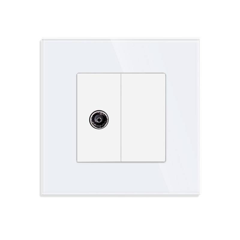Conector TV, KOOB frontal cristal blanco