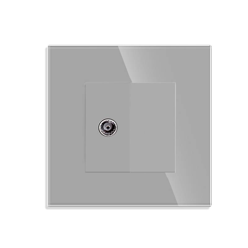 Conector TV, KOOB frontal gris cristal
