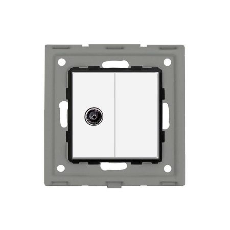 Conector TV blanco + tapa