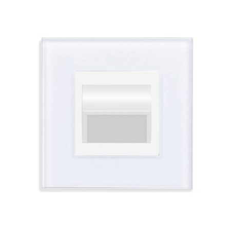 Baliza Led 1W, KOOB frontal cristal blanco, Blanco cálido