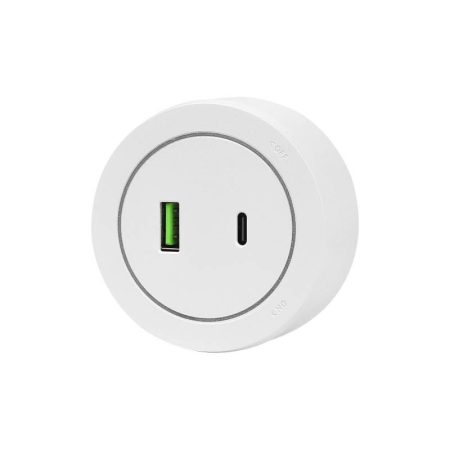Cargador USB A+B 2,1A para carril KOOB, blanco