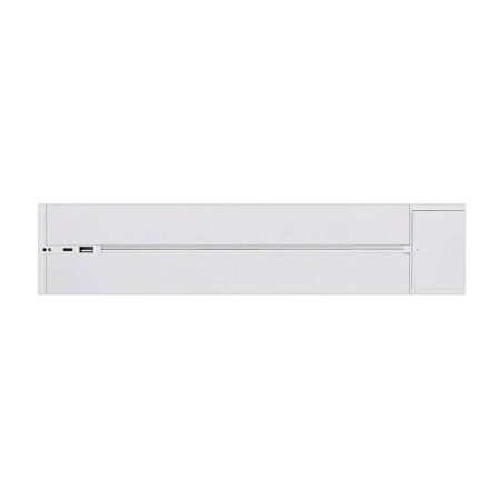 Carril base con interruptor 32A, cargador USB A+C+C, 40cm, blanco