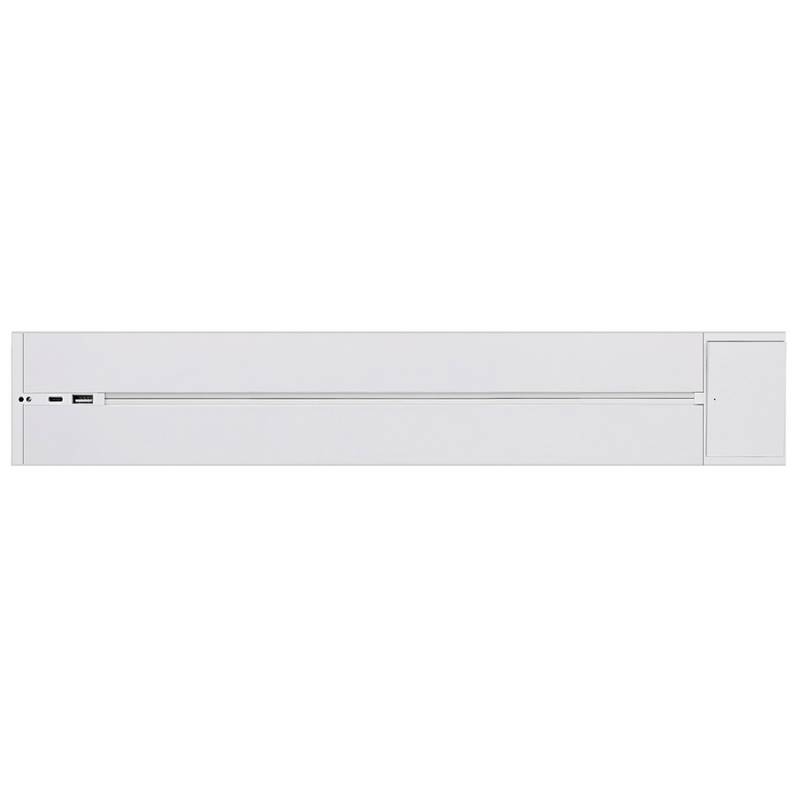 Carril base con interruptor 32A, cargador USB A+C+C, 50cm, blanco