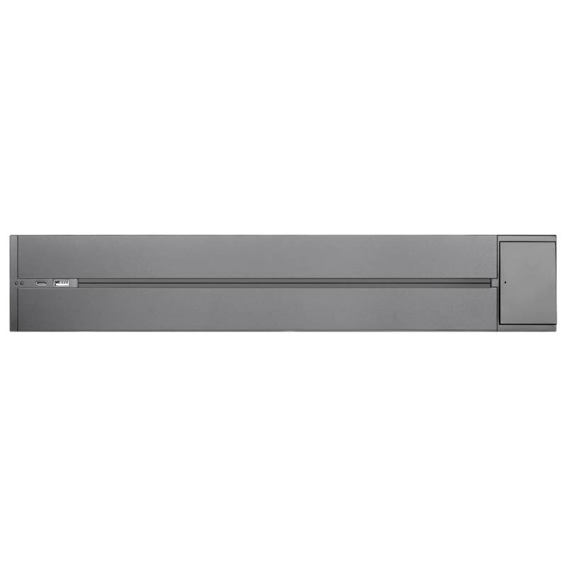 Carril base con interruptor 32A, cargador USB A+C+C, 50cm, gris
