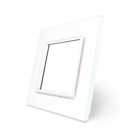 Frontal cristal blanco 1x hueco  LIVOLO