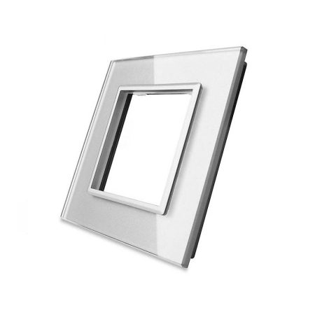 Frontal cristal gris 1x hueco  LIVOLO